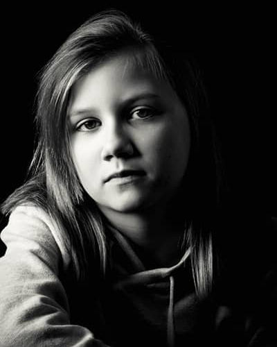 young girl in juvenile justice system court